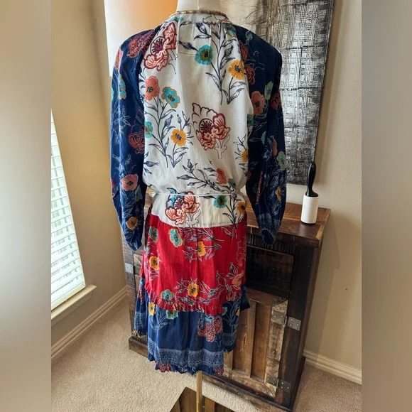 Lulalife Floral Bohemian Dress with Tassels - size M - Picture 3 of 11